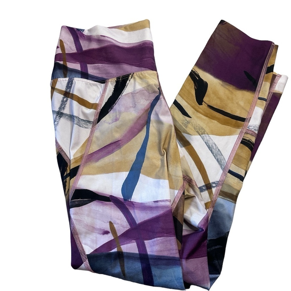 NWOT Soma WKND 360 Crop Multicolor High Rise Activewear Legging Size Medium - Picture 2 of 3